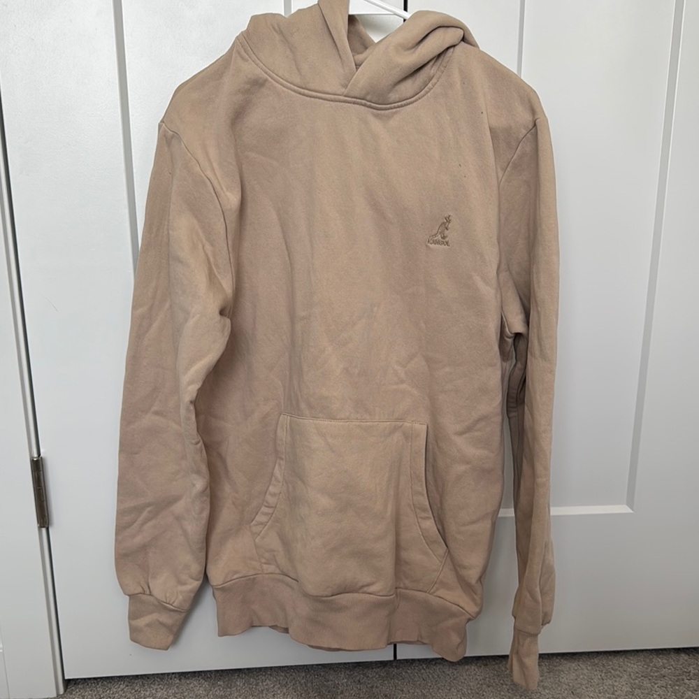 Kangol Tan Sweater with Relaxed Fit and Ribbed Cuffs